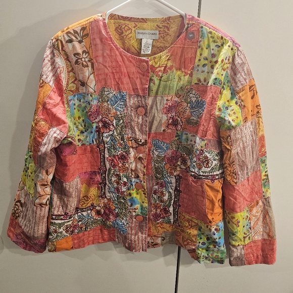 Drapers & Damon's PL Pink Floral Patchwork  Print Jacket - Picture 1 of 5
